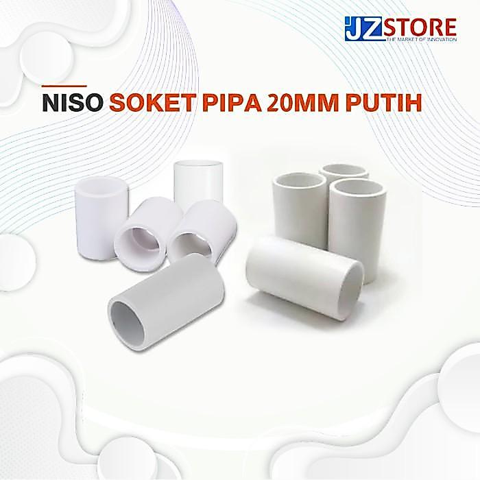 Socket Pipa Niso 20Mm Setara Clipsal/Sambungan Pipa Listrik/Soket Pipa