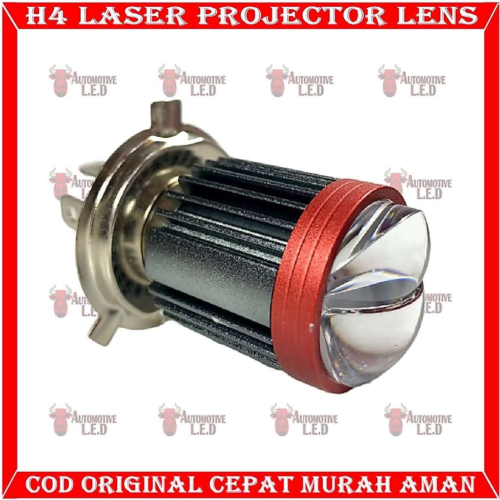 Promo Original H4 Laser Hyper Lampu Led Motor H4 Laser 2 Warna Led H4 Laser Motor Universal Bohlam