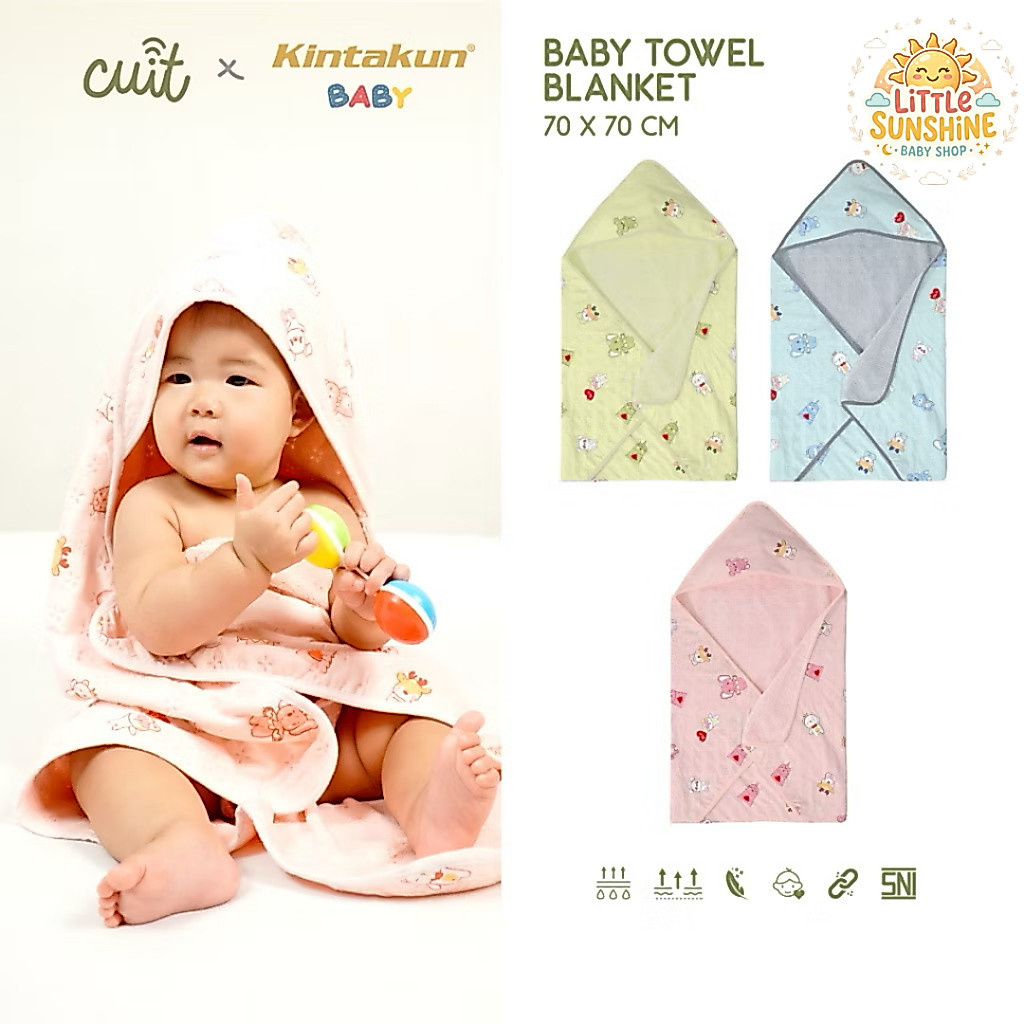 [LITTLE SUNSHINE] CUIT X KINTAKUN BABY Towel Blanket Handuk Selimut 70 x 70 cm