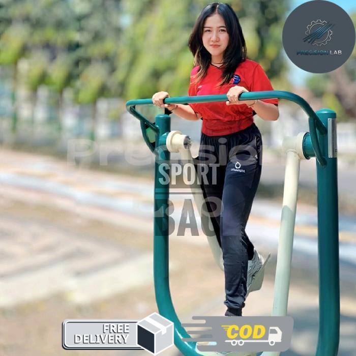 Celana Joger - Jogger Pants Sport Pria & Wanita Logo Bordir Ortus Putih - -, -