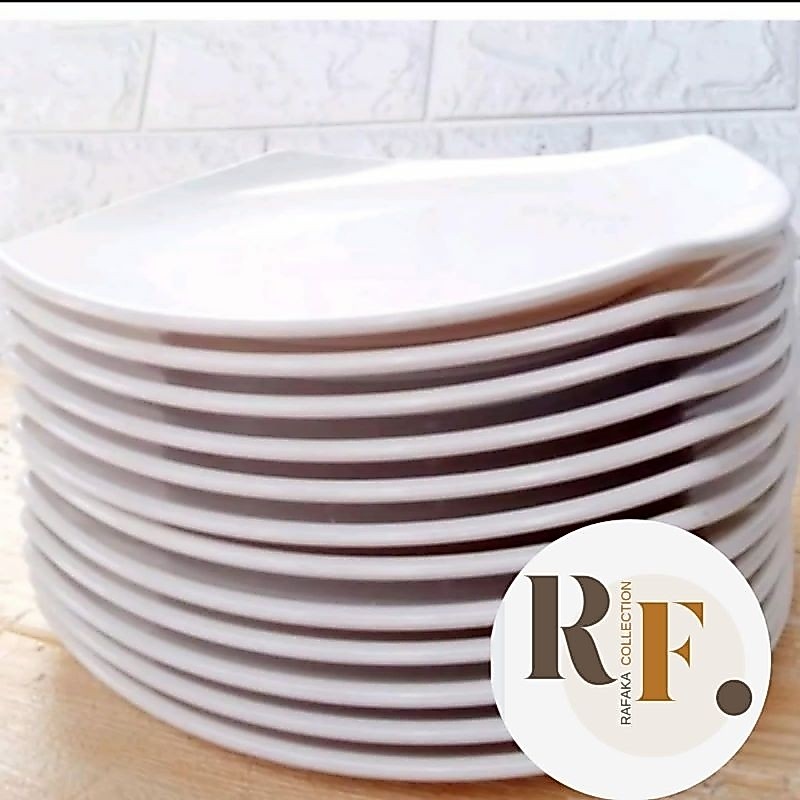 PAKET PIRING MAKAN 12 PCS MELAMIN SINGA-SINGI BESAR KOTAK CEPER 23 / 9INCH CM DINER WARE TEBAL KUAT
