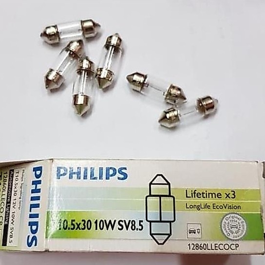 Lampu Plafon Mobil / Lampu Cabin Universal Merk Philips 12 V 10 W