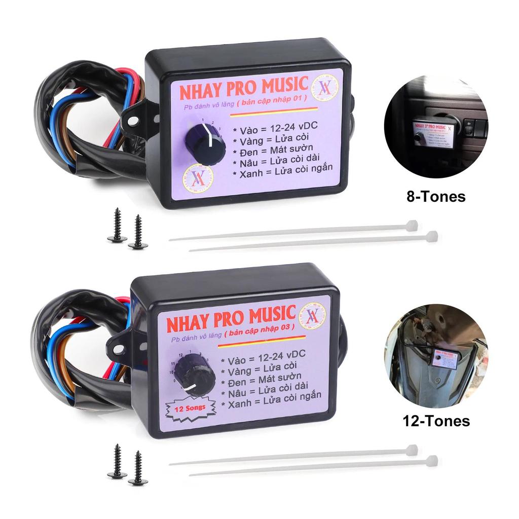 12V-24V 8 Sound and 12 Sound Musical Electronic Horn Controller 3+Pro Horn Speaker Sound Control Box