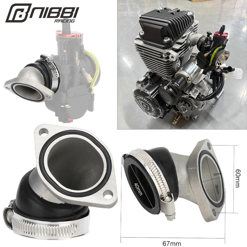 NIBBI Aluminium Zongshen CB300RL Engine Intake Manifold Adapter PWK30/32/34mm Carburetor Connect Man