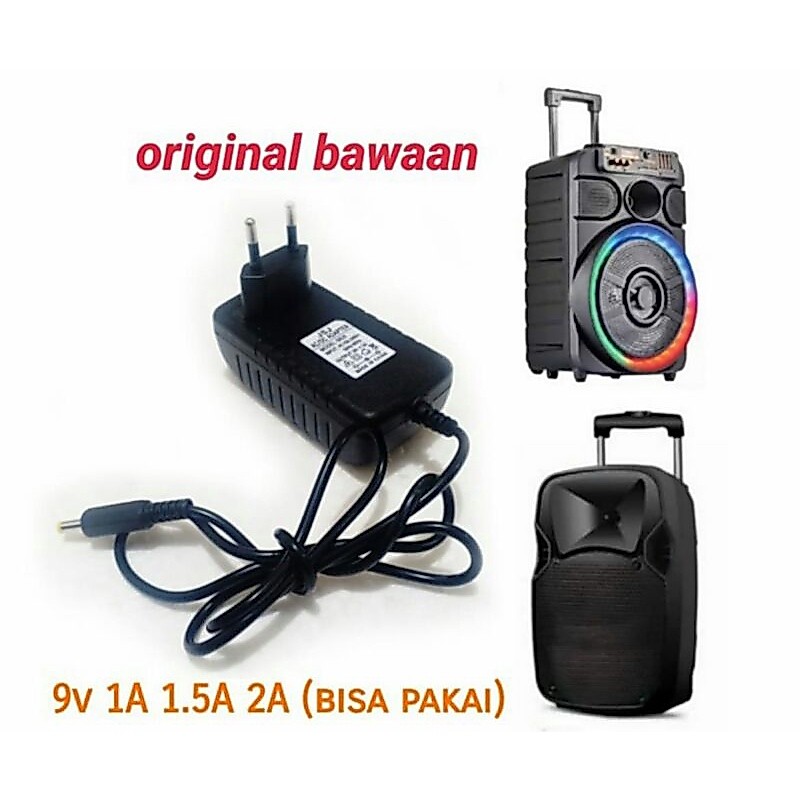 universal charger casan speaker meeting advance aiwa adaptor 9v 9 volt 1A 1.5A 2A original asli dc J