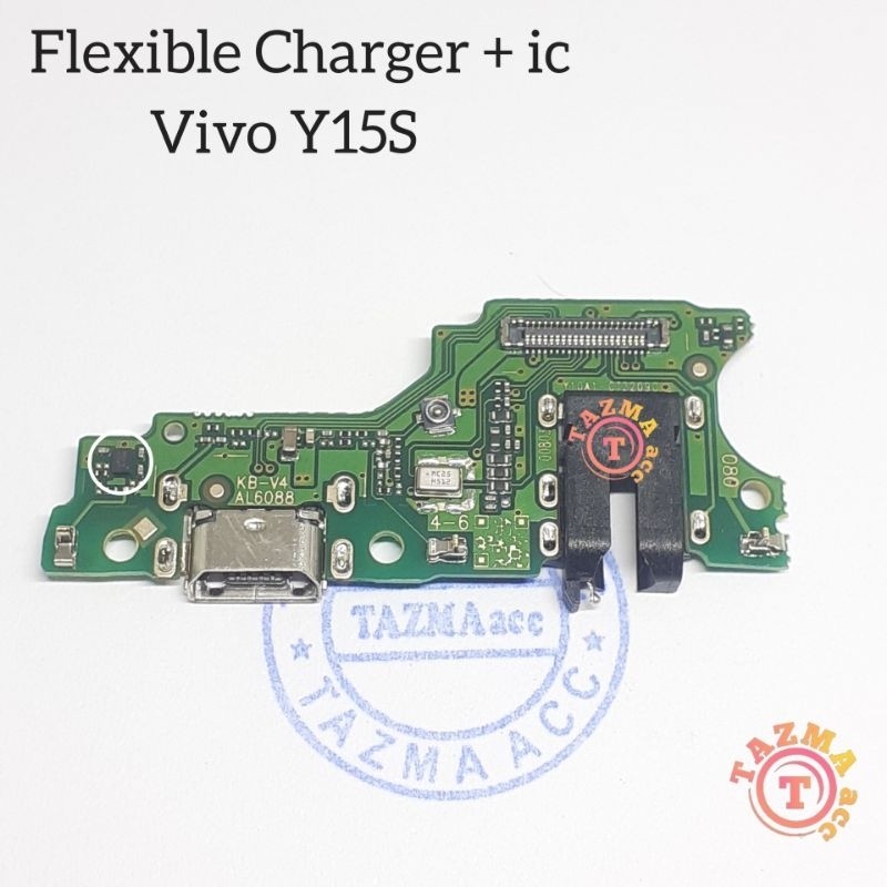 Plus ic + Vivo Y15S Ori Flexible Charger + ic Flexibel Fleksibel Konektor Cas Charger VIVO Y15S