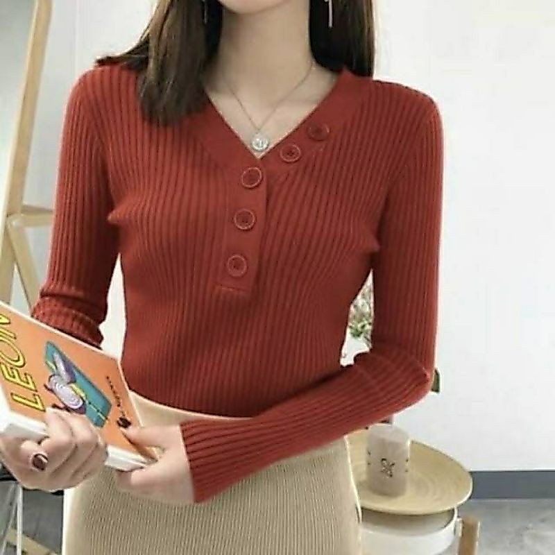 baju rajut kancing 5 | atasan rajut | baju rajut slim | baju rajut murah | baju rajut premium