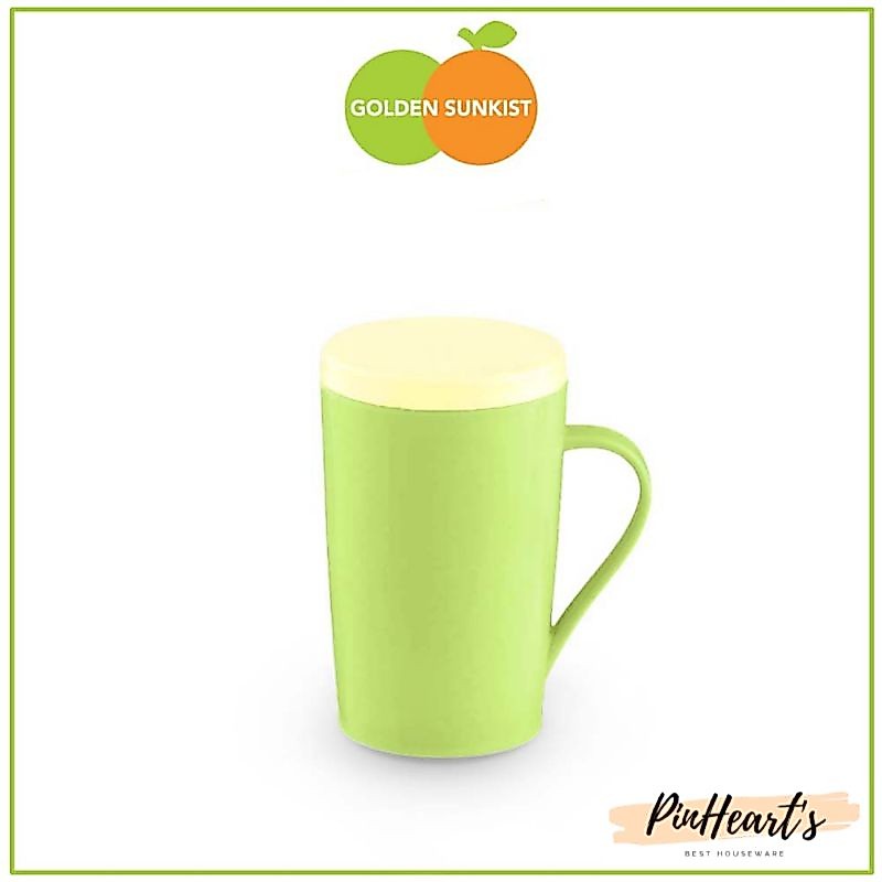 GOLDEN SUNKIST - MUG / CANGKIR TUTUP PLASTIK GOLDEN SUNKIST MOKT7024 | CANGKIR TUTUP GOLDEN SUNKIST
