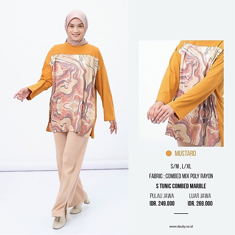 Tunik dauky s tunik combed marble dauky