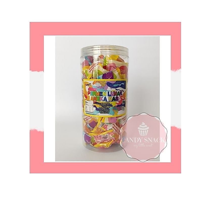 LUVMI Permen Lunak Aneka Rasa 1 Toples isi 120 pcs