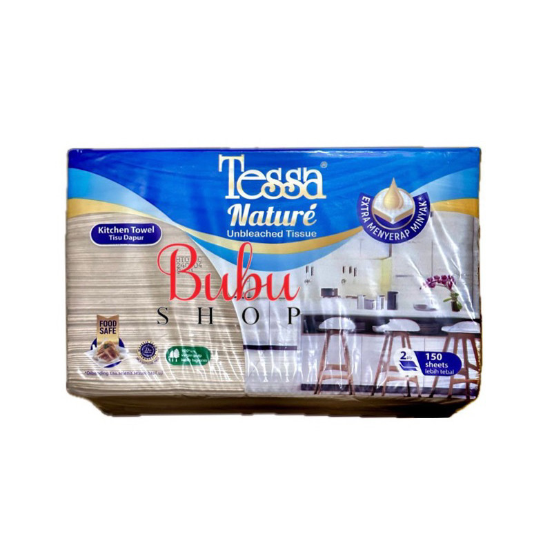 Terbaru Tissue dapur kitchen towel coklat TESSA Nature 150 sheets 2ply