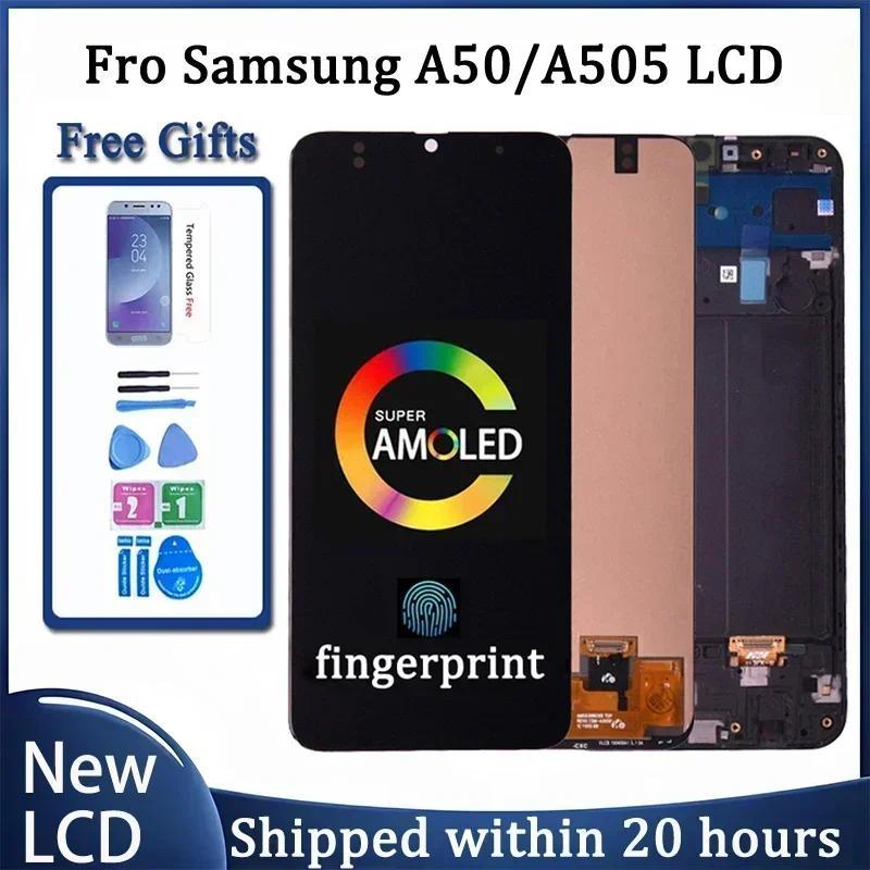Super AMOLED For Samsung A50 SM-A505FN/DS A505F/DS A505 LCD splay With Tou Screen gitizer For Samsun