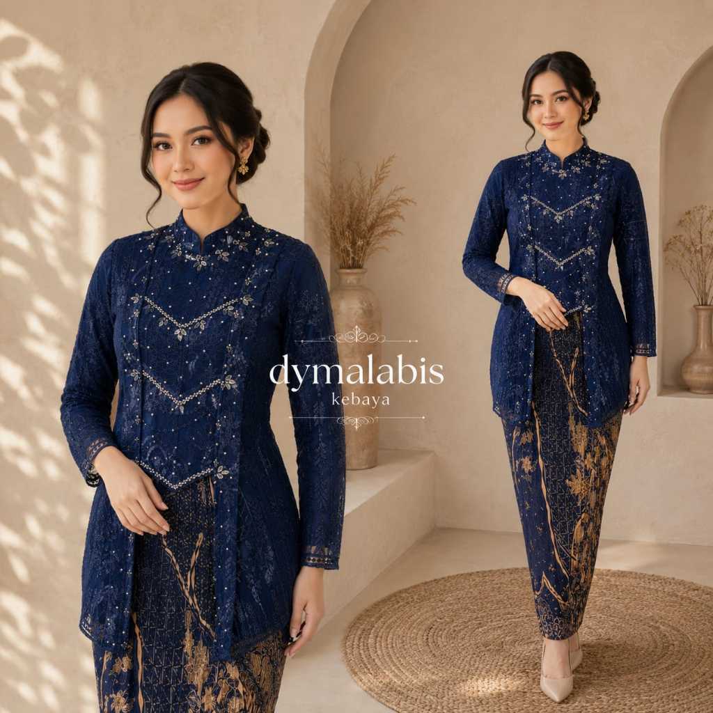 Kebaya Revina Tunik Payet Mutiara / Kebaya  Wisuda Modern Kondangan Kutubaru