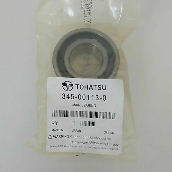 Ball bearing as kruk atas crankshaft atas mesin tempel Tohatsu 25pk 30pk. Asli.