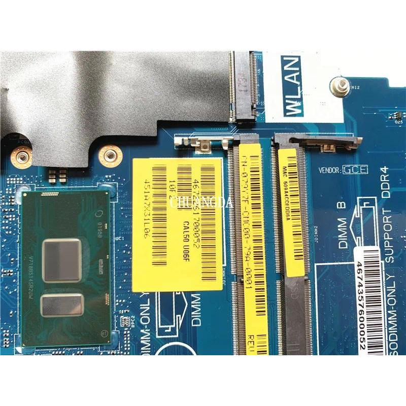 For DELL piron 15 5570 Laptop Motherboard CAL60 LA-F114P DDR4 -079Y7F 079Y7F 79Y7F SR2UW i3-6006U