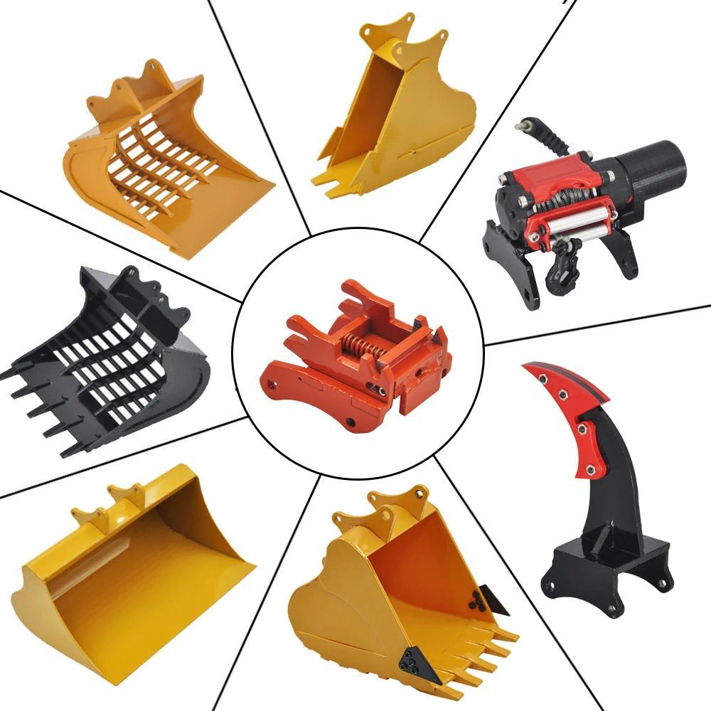 Upgrade Huina Metal Bucket Ripper Win For HUINA 550 580 592 593 594 Remote Control Excavator