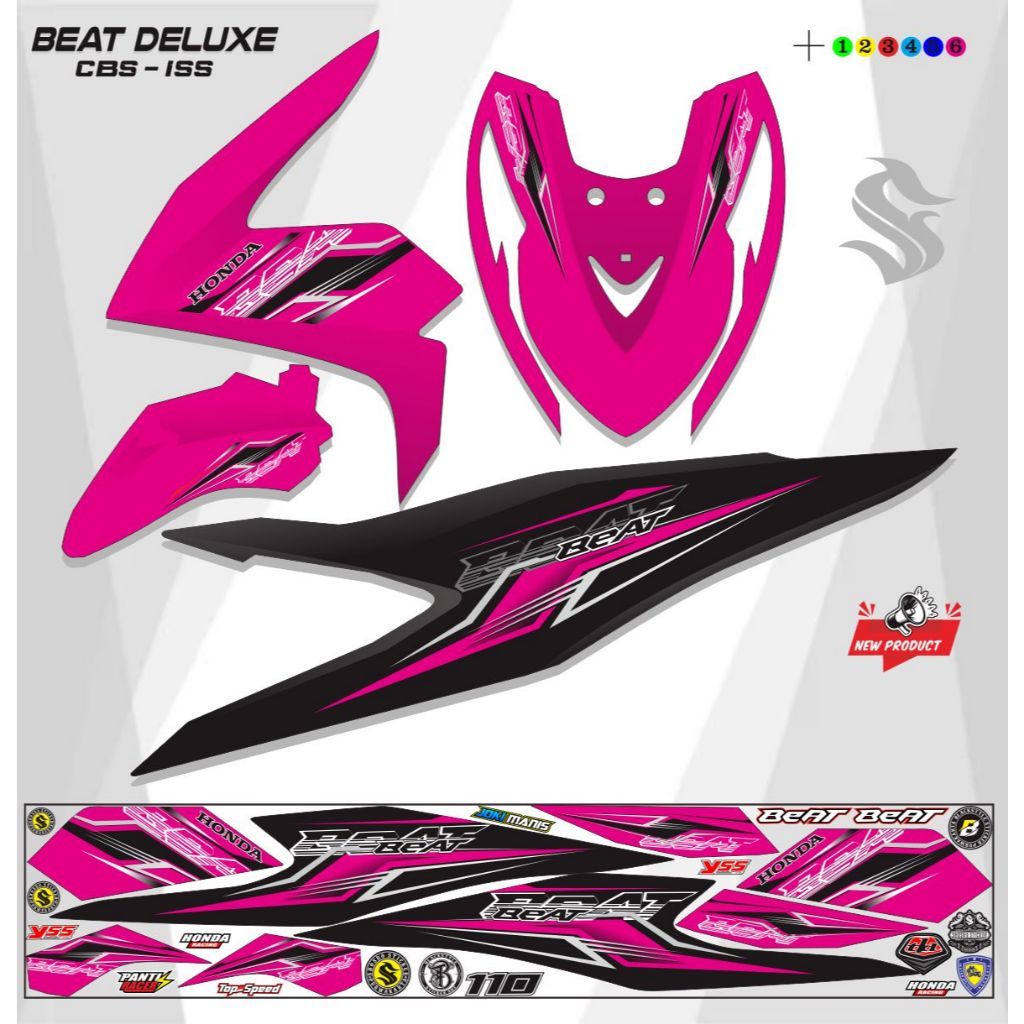 VARIASI MOTOR VARIASI STICKER NEW BEAT DELUXE STRIPING BEAT 2020/2021