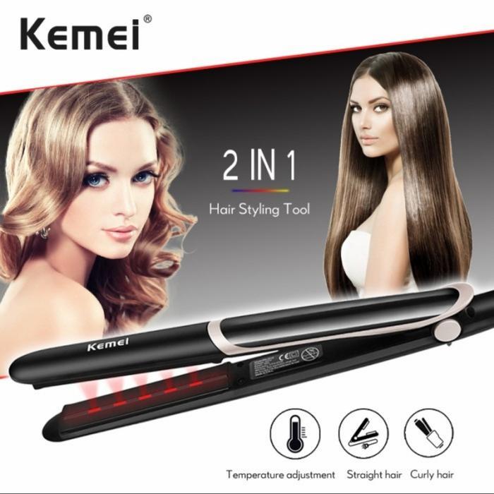 PROMO  Catokan Rambut Kemei KM-2219 Infrared ORIGINAL Catokan 2 in 1