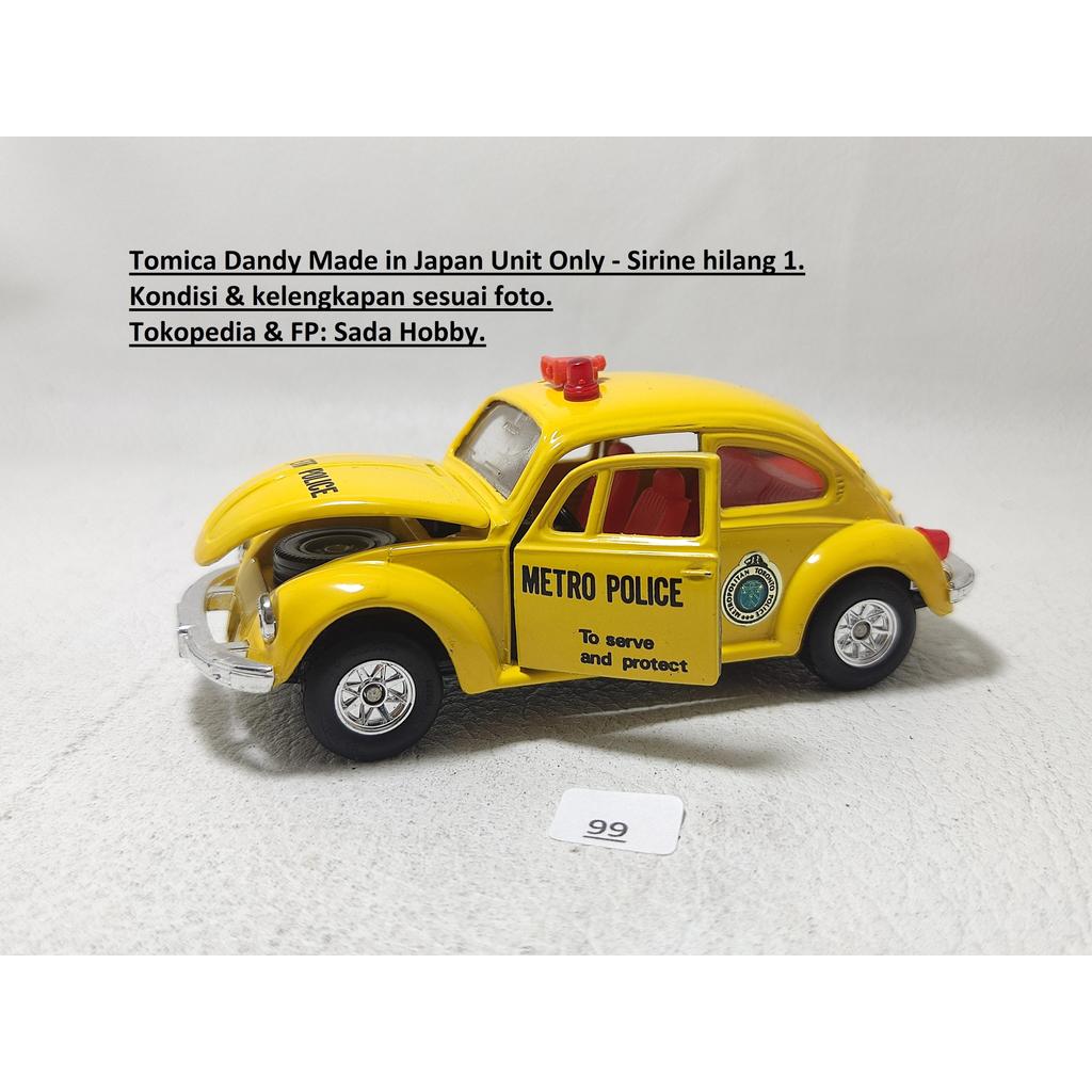 Vintage Tomica Dandy VW Beetle Metro Police Loose Minus