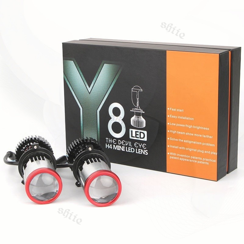 2PCS Lampu LED Mobil Motor H4 Mini Super Terang Original