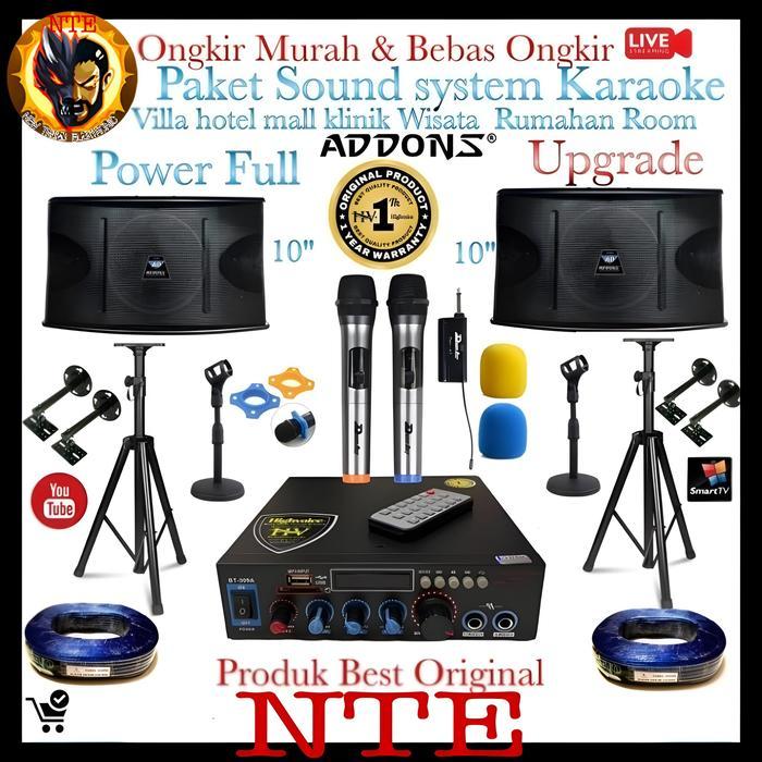 Paket Sound System Karaoke 10 inch Original power Full Musik addons