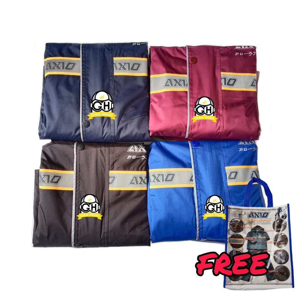 JAS HUJAN AXIO JAKET HUJAN AXIO FREE TOTEBAG AXIO