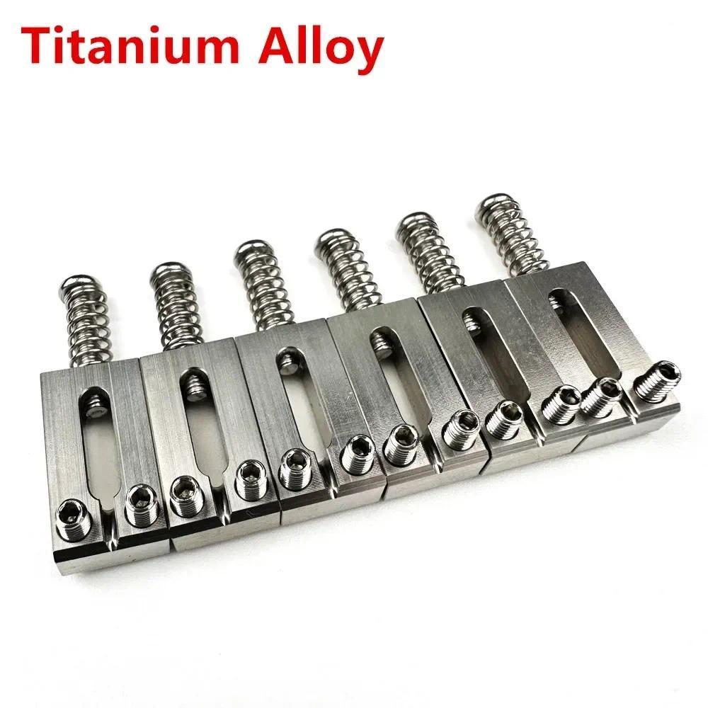 Dibuat di Jepang Titanium Alloy Saddle Gitar Listrik Tremolo Bridge Saddles Untuk Gitar Gaya ST TL 1