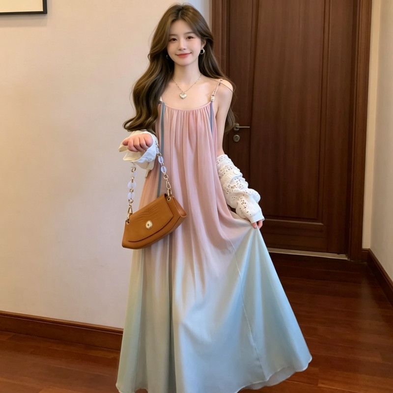 [COD] Gaun wanita baru yang cantik dan menawan, gaun slip mewah dan ramping