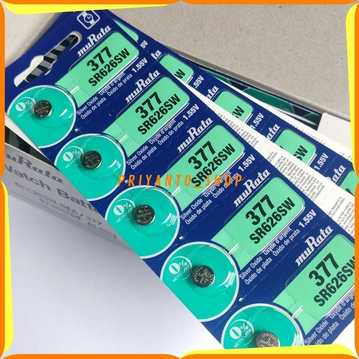 BATRE BATTERY BATERAI MURATA SR626SW SR626 SR 626 SW 377 ORIGINAL - 5 PCS MURATA 377