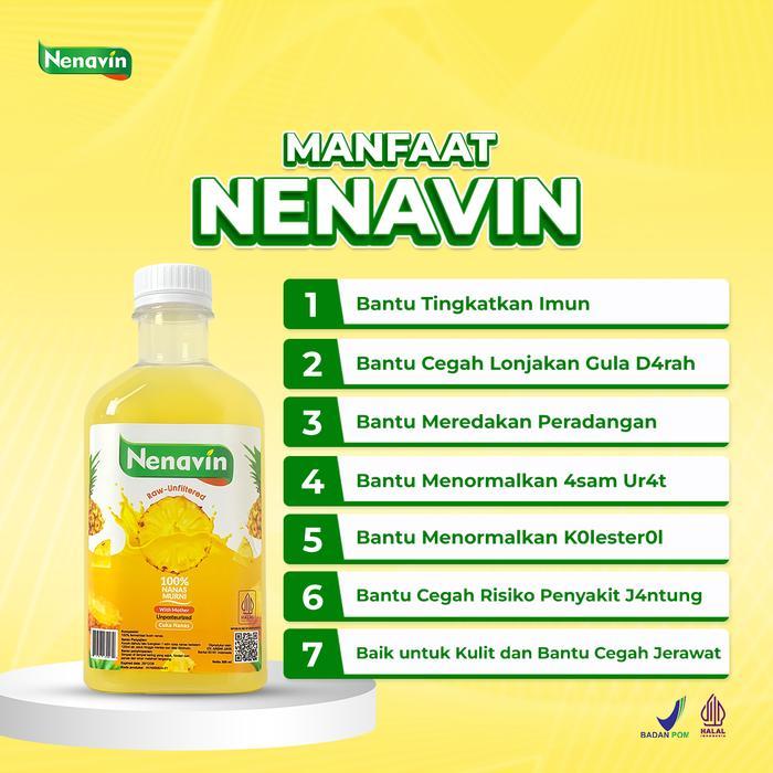 Nenavin Cuka Bantu Jus Nanas Segar Dengan Flavonoid Asam Asetat Enzim Bromelain Vitamin C B5 Membant
