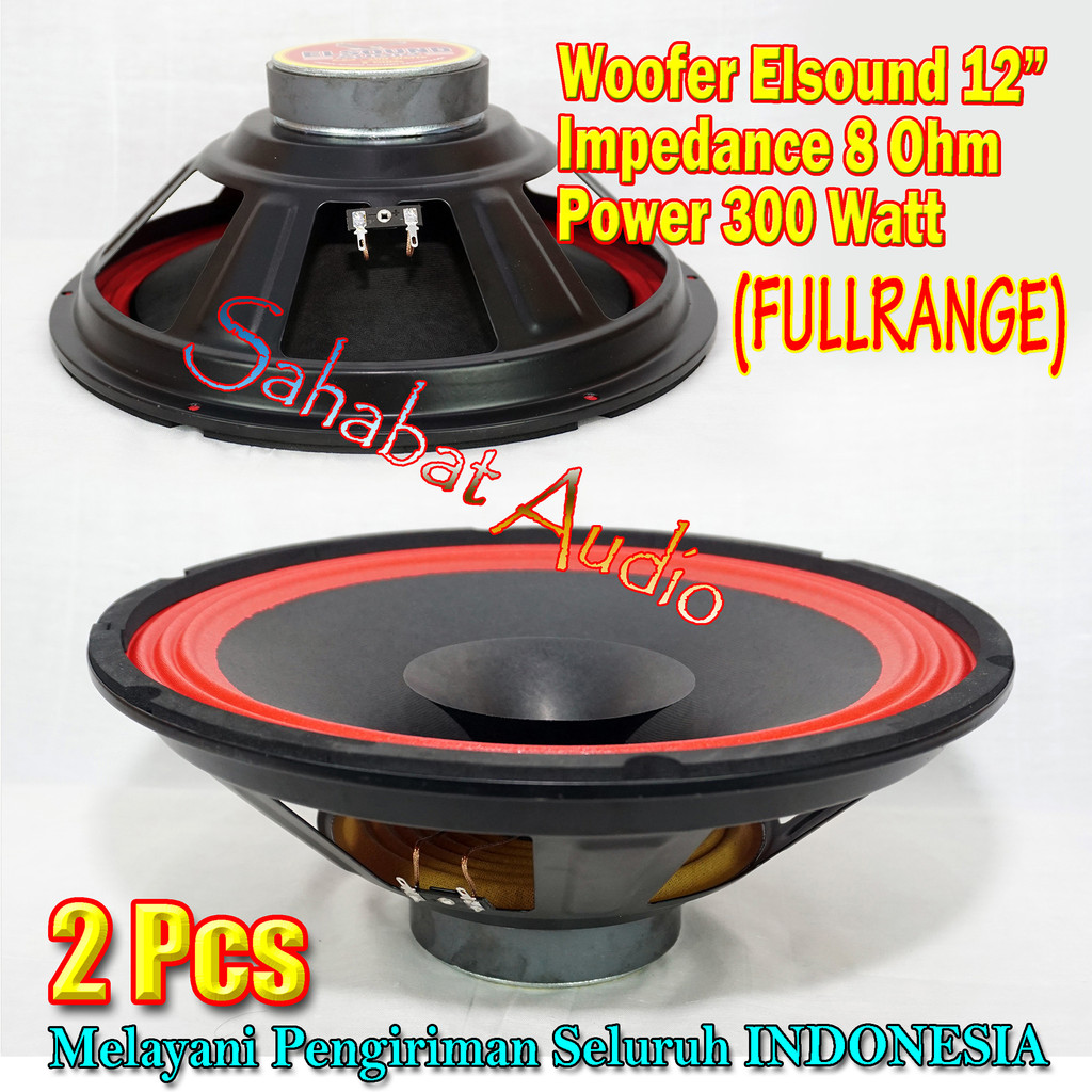 2 Pcs Woofer 12" Elsound FULLRANGE / Speaker Bass 12 in / Woofer Speaker 12 Inch / Woofer Speaker Ho