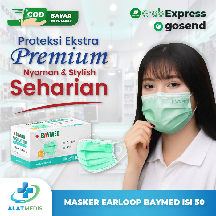 Masker Earloop Masker Medis Isi 50 Merk Baymed