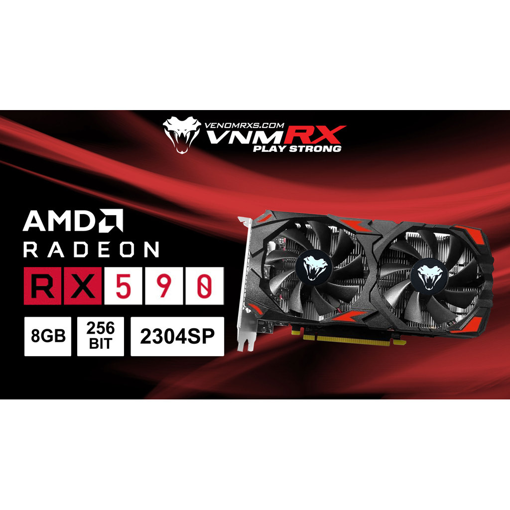 VGA Card AMD | VENOMRX Venom-RX VRX RADEON RX 590 RX590 8GB 2304SP 2304-SP GDDR5 DDR5 - Garansi 2 Ta