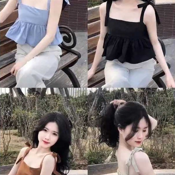 Blouse Croptop TAPASYA/Blouse Seksi/Blouse Korea/Blouse Kekinian/Blouse Trend
