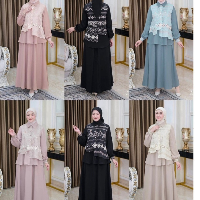 READY RIVERA SET ROK TERBARU NINOS DESIGN ORIGINAL