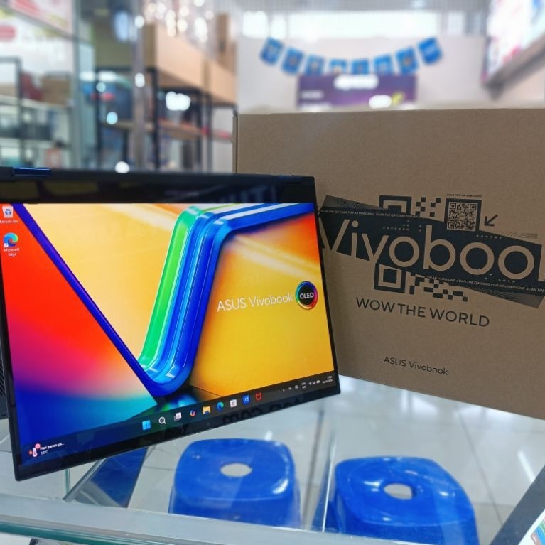 Asus Vivobook TP3402VA FLIP TOUCH OLED Core i5-13500H Ram 16GB SSD 512GB Layar 14" FHD Win 11 - Seco