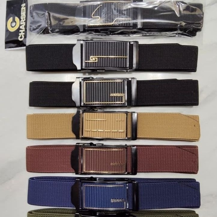 Ikat Pinggang Pria Elastis / Belt Pria Bahan Karet Stretch