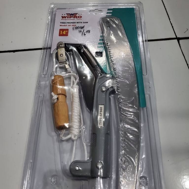 Wipro Gunting Dahan Tarik / Gunting Cengkeh Coklat Kopi / Gunting Galah Tarik /Tree Pruner With Saw 