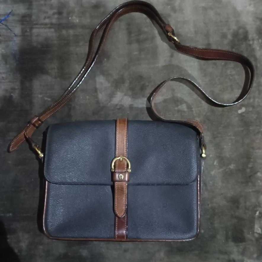 Tas Kulit / Leather Bag Aigner Vintage