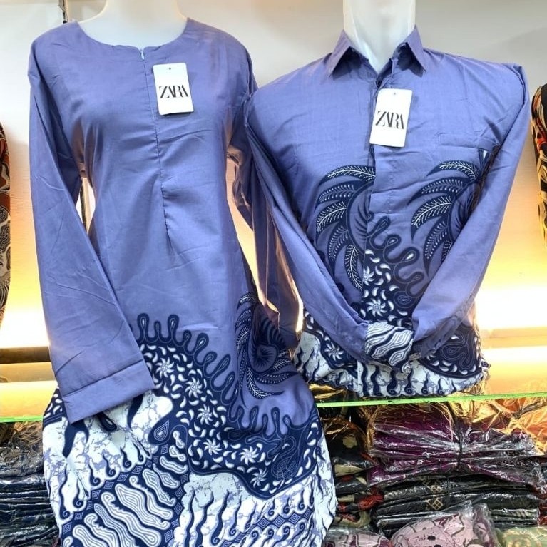 Batik cople biru denim
