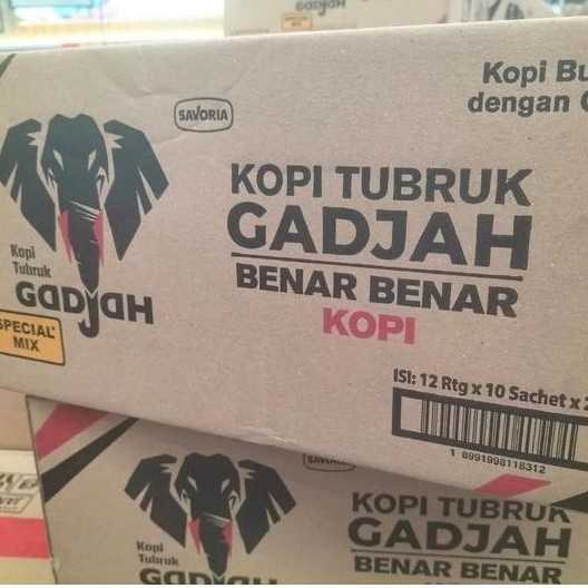 Kopi Tubruk Gadjah 1 Karton (12 Renceng) / Kopi Tubruk Gadjah