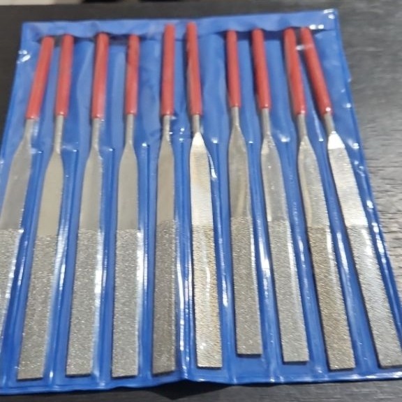 kikir plat 4" 1 set isi 10 pcs/kikir untuk potong gigi