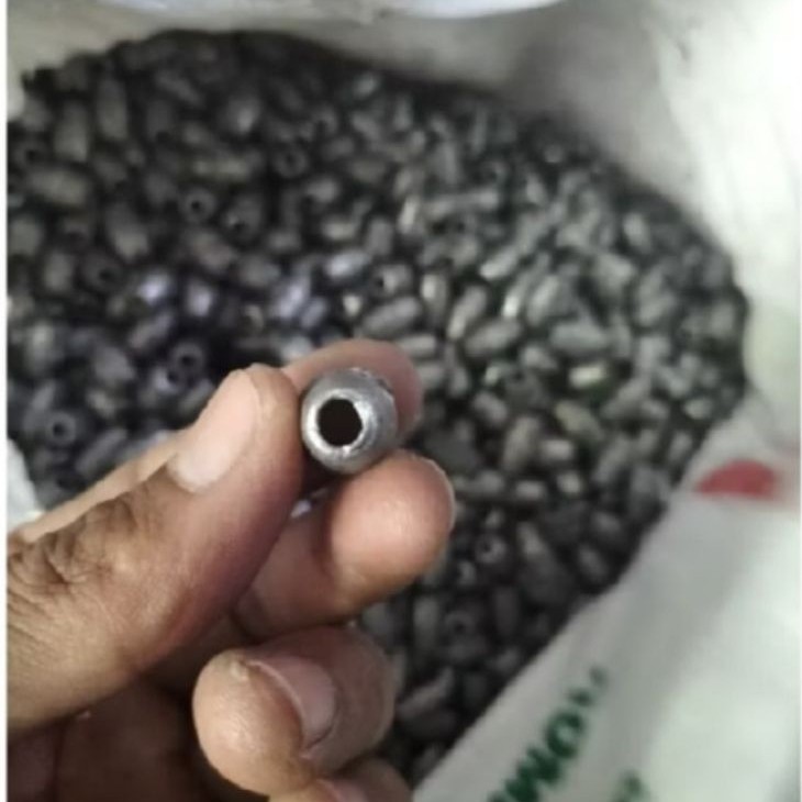 Timah kendang pemberat jaring 1 kg isi ± 90 biji Timah jaring ikan