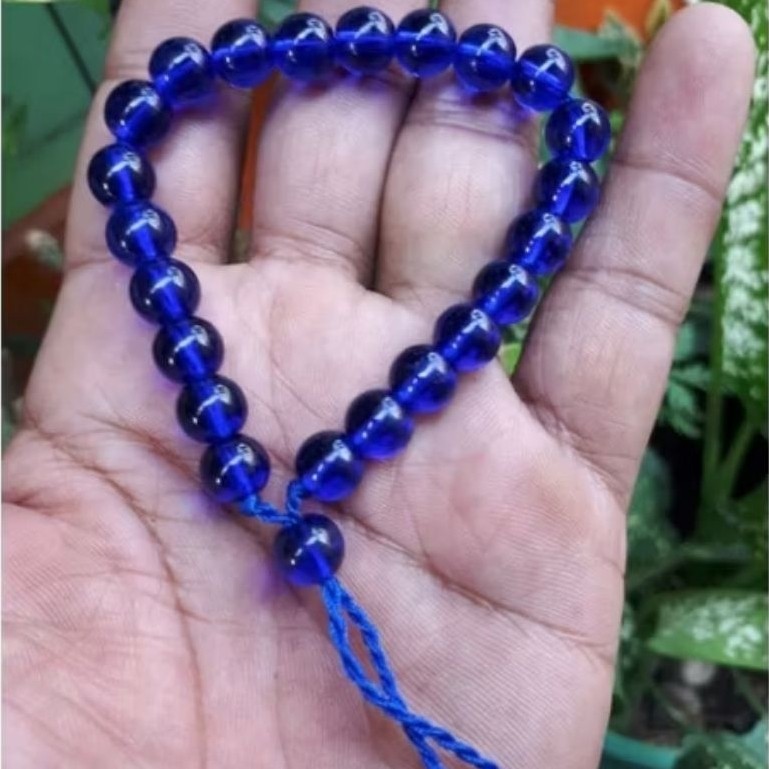 gelang blue cyklop king safir tali serut 8 mm termurah