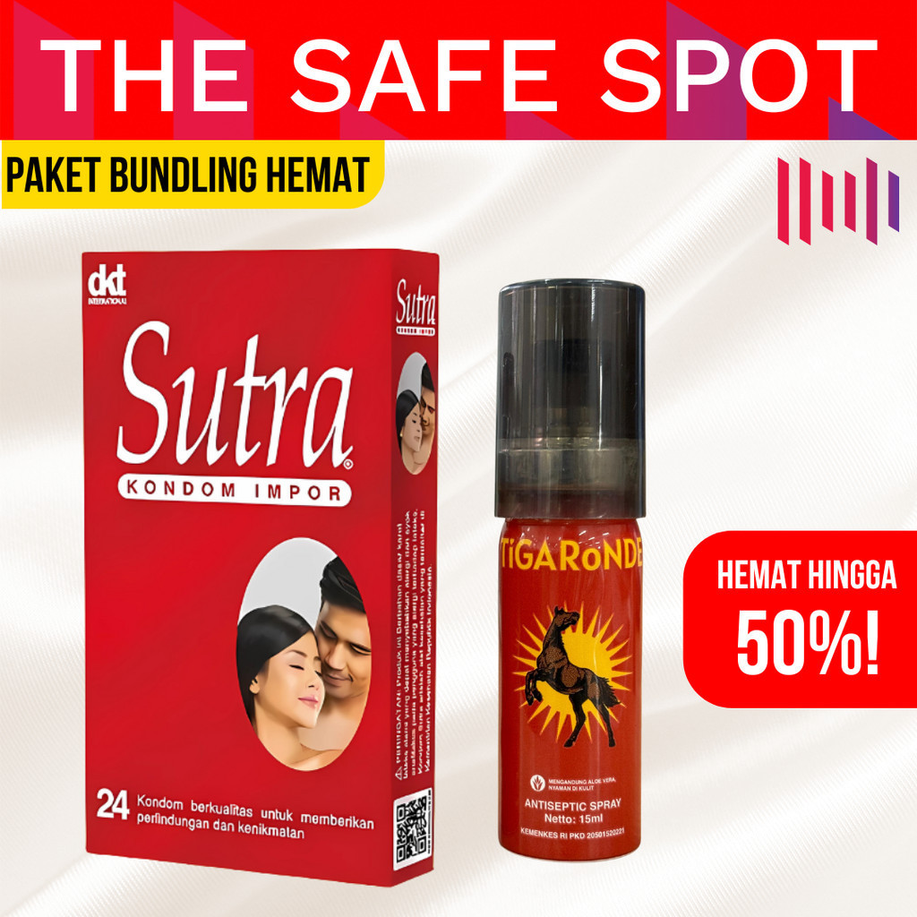 PROMO !!! Paket Hemat Tahan Lama Sutra Merah 24 dan TigaRonde Antiseptic Spray 15ml