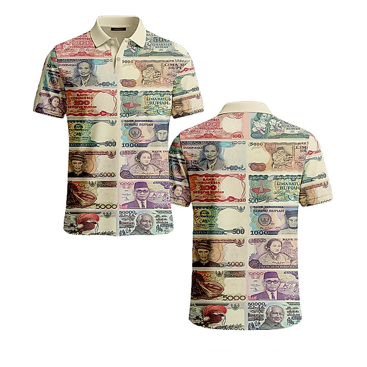 Kaos Uang Jadul Kuno Seratus Ribu 100k 100rb Cepe Full Printing Jersey duit pria art 1