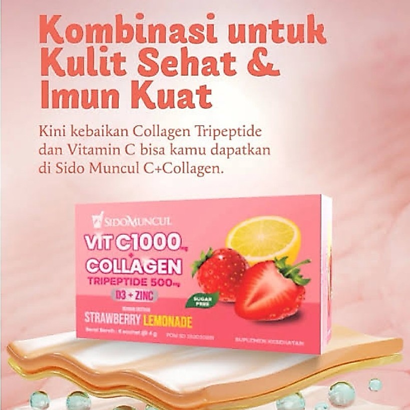 Minuman Serbuk Vitamin C Collagen Sidomuncul 1000mg