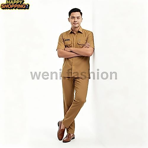 Seragam PNS Pemda Pria Wanita Baju Pdh Pegawai Negeri Baju Guru Pns Pemda Khaki Muda