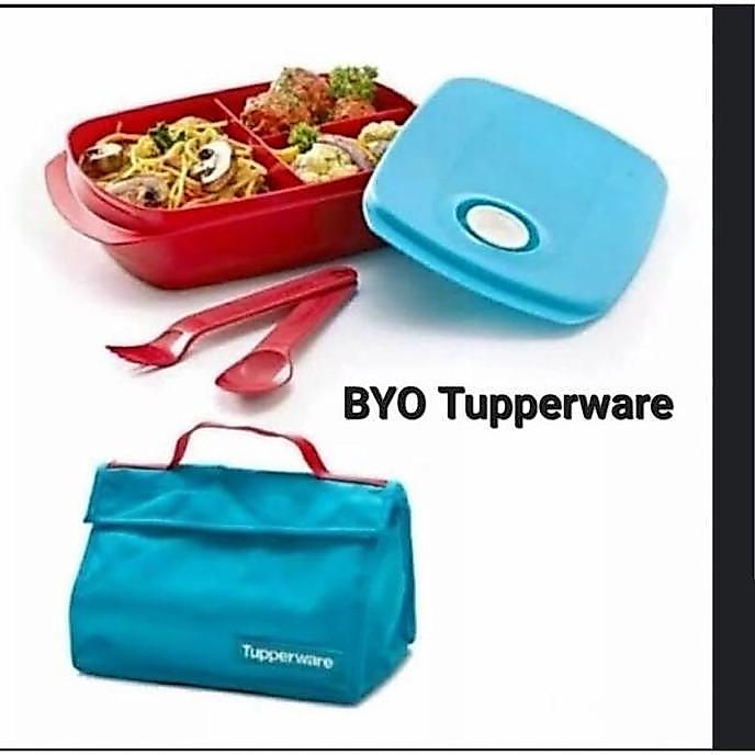 NEW TUPPERWARE BYO LUNCH BOX SET TEMPAT BEKAL MAKAN ORI