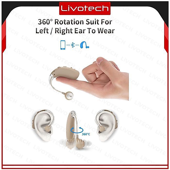 LIVO Alat Bantu Dengar Bion A-360 Fitur Bluetooth Bisa di charge Hearing Aid Rechargeable Cas